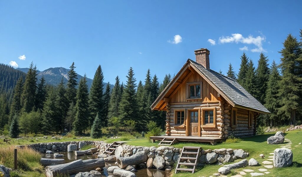 adriadome.ru | Строительство дома из клееного бруса на склоне